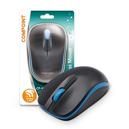 Dynamode 1600dpi 3-Button-ComPoint Wireless schnurlos beidhändig tragbar optische Maus mit Nano USB Adapter – Schwarz/Blau Dynamode 1600dpi 3-Button-ComPoint Wireless schnurlos beidhändig tragbar optische Maus mit Nano USB Adapter – Schwarz/Blau von Dynamode
