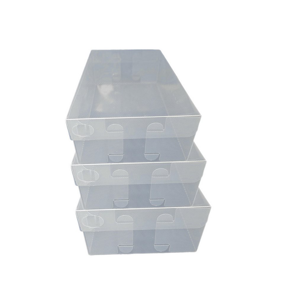 Dynasun Schuhbox Schuhbox PP435 (3 St), Transparente Schuhaufbewahrungsbox Stapelbare und faltbare Box Schuhen von Dynasun