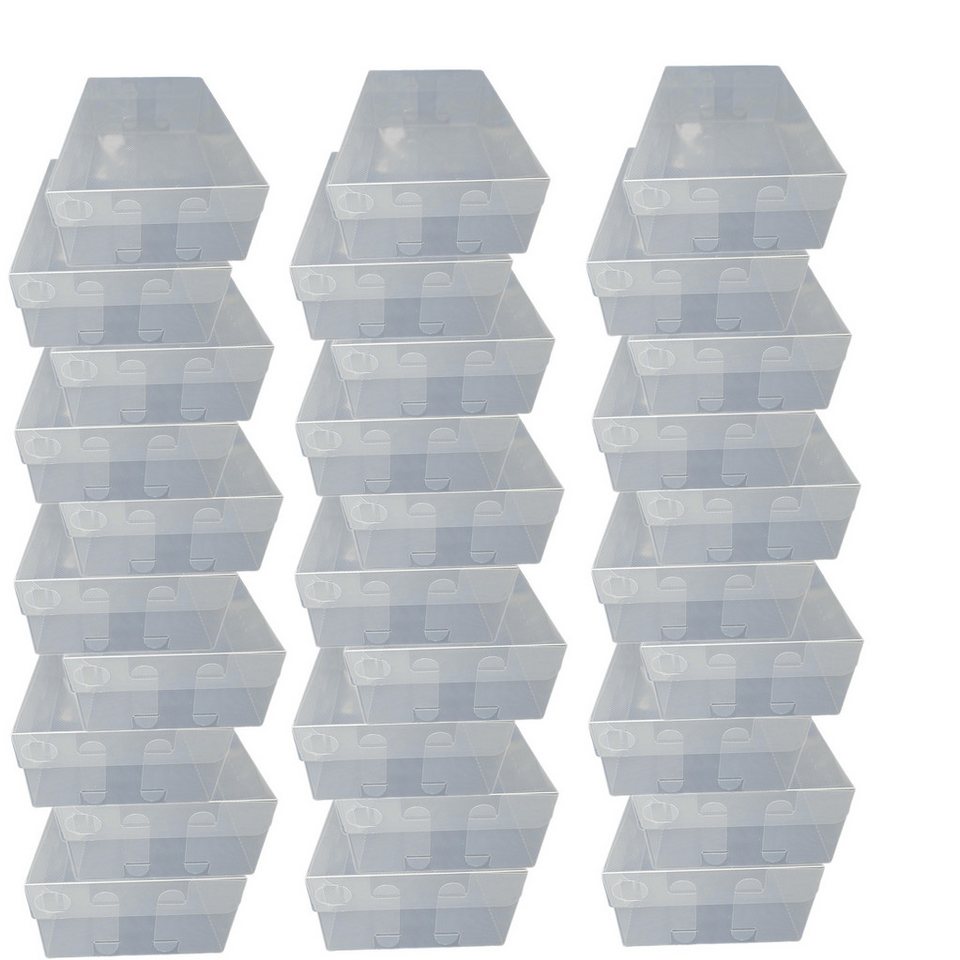 Dynasun Schuhbox Schuhbox PP435 (30 St), Transparente Schuhaufbewahrungsbox Stapelbare und faltbare Box Schuhen von Dynasun