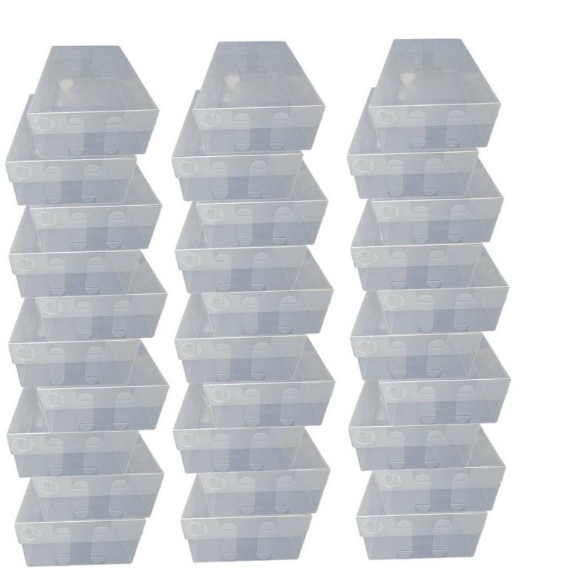 Dynasun Schuhbox Schuhbox PP435 (30 St), Transparente Schuhaufbewahrungsbox Stapelbare und faltbare Box Schuhen von Dynasun