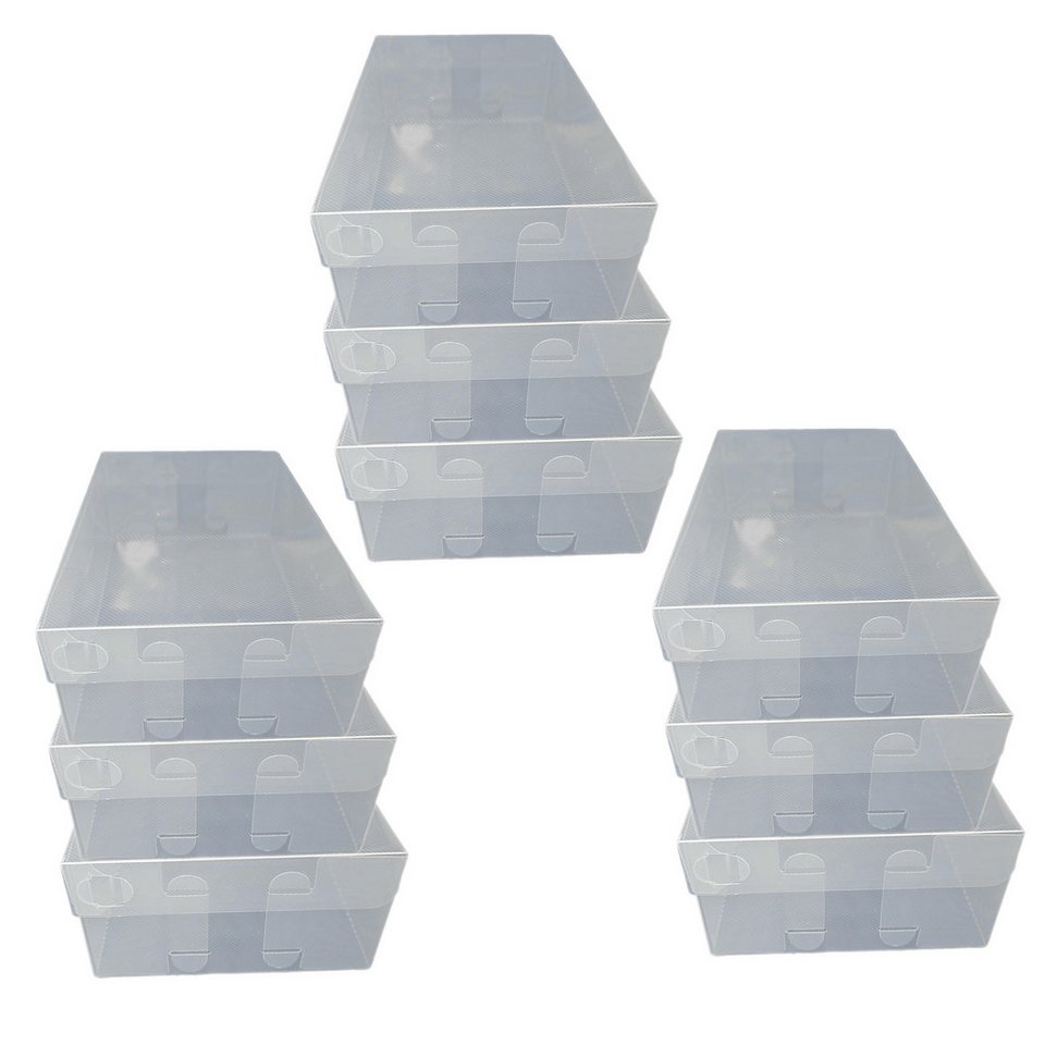 Dynasun Schuhbox Schuhbox PP435 (9 St), Transparente Schuhaufbewahrungsbox Stapelbare und faltbare Box Schuhen von Dynasun