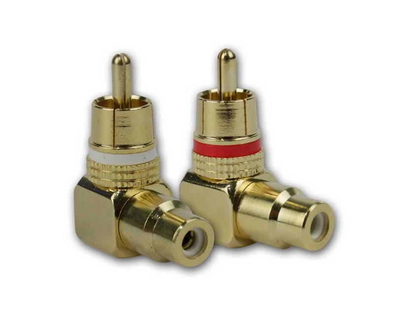 Dynavox Cinch-Stecker Cinch-Kupplung, 2er Set, vergoldet, abgewinkelt Dynavox Cinch-Stecker Cinch-Kupplung, 2er Set, vergoldet, abgewinkelt von Dynavox