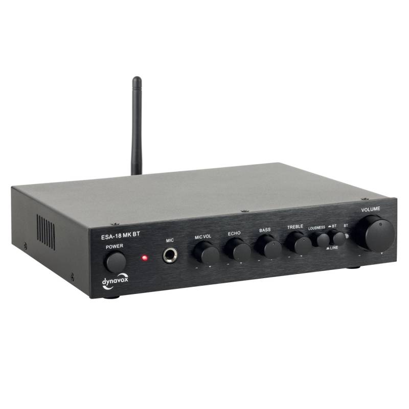 Dynavox ESA-18 MK BT Verstärker mit Bluetooth und Karaokefunktion Schwarz von Dynavox