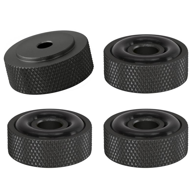 Dynavox Gerätefüße mit Rändelung Schwarz Ø 20 mm 4 Stück von Dynavox