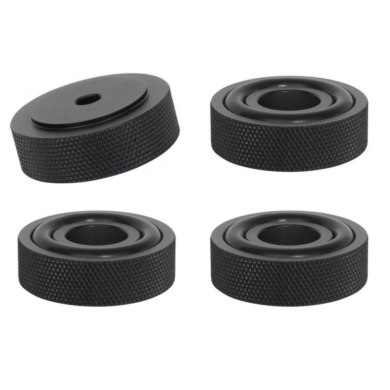 Dynavox Gerätefüße mit Rändelung Schwarz Ø 30 mm 4 Stück von Dynavox