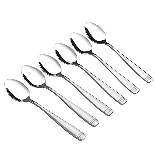 Dynko 12-teilig Teelöffel-Set Edelstahl, 15 cm, 12 Stück Klein Dessert Löffel aus rostfreiem Edelstahl von Dynko