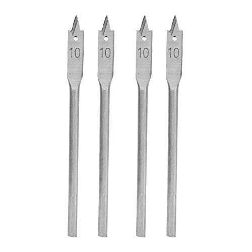 Dyocoag 10 mm hoher Kohlenstoffstahl flacher Holzbohrbohrer Set 4pcs Holzbearbeitungstool von Dyocoag