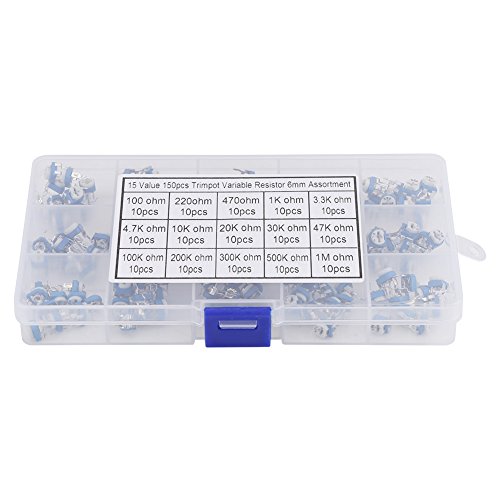 Dyocoag 150pcs Blue White Vertical PCB Preset Variable Widerstand Trimmer Potentiometer Reparaturkit für DIY Dyocoag 150pcs Blue White Vertical PCB Preset Variable Widerstand Trimmer Potentiometer Reparaturkit für DIY von Dyocoag