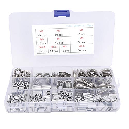 Dyocoag 225pcs M1.2 M1,5 M2 M2,5 M3 M4 M5 Crimping Loop Hleeve Draht Seil Selbe -Kit für Hardware -Teile Dyocoag 225pcs M1.2 M1,5 M2 M2,5 M3 M4 M5 Crimping Loop Hleeve Draht Seil Selbe -Kit für Hardware -Teile von Dyocoag