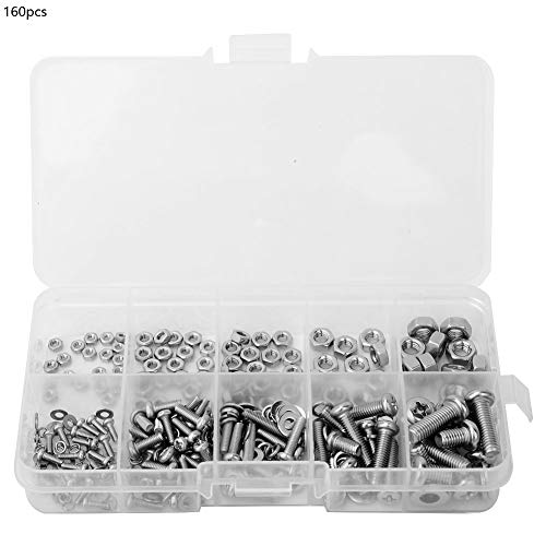 Dyocoag 240 Stcs Edelstahl Cross Bolt Nut Nuss -Dichtung Set Befestigungswerkzeug für elektronische Holzbearbeitung M2 M2,5 M3 M4 M5 Dyocoag 240 Stcs Edelstahl Cross Bolt Nut Nuss -Dichtung Set Befestigungswerkzeug für elektronische Holzbearbeitung M2 M2,5 M3 M4 M5 von Dyocoag