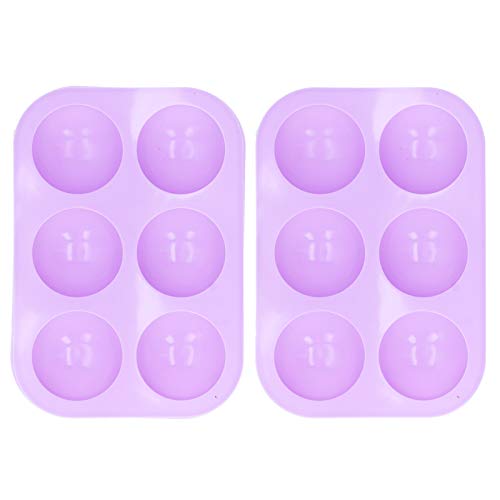 Dyocoag 2pcs 6 Gitter halbkugelförmige Kuchenform 19.5x13,3 cm Schokoladen -Silikonform Küchenzubehör von Dyocoag