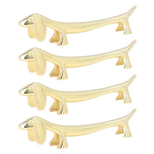 Dyocoag 4pcs Chopstick Ruhe glatter Oberflächen süßes Tierdesign Gold Chopstick REST Home Restaurant Party (Hund) von Dyocoag