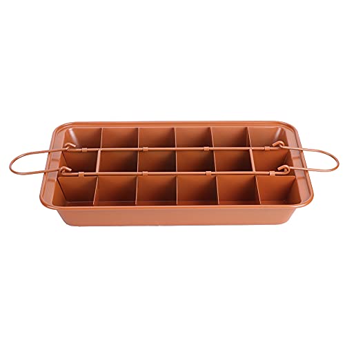 Dyocoag Brownie-Pfanne, Backblech, Schokoladenkuchenform, Küchenhelfer mit Trennwänden, nahtlose Verbindung und ergonomischer Griff für einfaches Backen, antihaftbeschichteter von Dyocoag