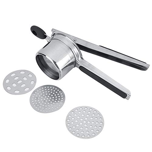 Dyocoag Edelstahl Handheld Kartoffelpresser Ricer Food Masher Crusher Ergonomisch Griff für Küchenwerkzeug, 3 Austauschbarer Filter ideal für Kartoffeln Gemüse Obst Dyocoag Edelstahl Handheld Kartoffelpresser Ricer Food Masher Crusher Ergonomisch Griff für Küchenwerkzeug, 3 Austauschbarer Filter ideal für Kartoffeln Gemüse Obst von Dyocoag