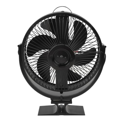 Dyocoag Kamin ventilatoren wärme betriebene 6 Klingen Slient Schutzhülle Griff Holzherd Fan Pavillon von Dyocoag