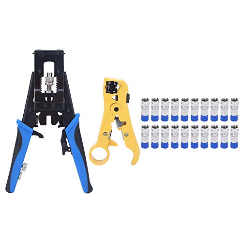 Dyocoag Koaxialkabel Crimper Stripper F BNC Kompression Crimpabzange Netzwerk Zierleiste Elektriker Werkzeuge Gelbblau 20pcs F Kopf für Kabel -TV -Audio -Video Feld Dyocoag Koaxialkabel Crimper Stripper F BNC Kompression Crimpabzange Netzwerk Zierleiste Elektriker Werkzeuge Gelbblau 20pcs F Kopf für Kabel -TV -Audio -Video Feld von Dyocoag