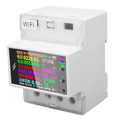 Dyocoag Multifunktional Power Mess Meter DIN Rail 2.4in TFT Display elektrischer Energie Monitor WiFi Switch AC85 265 V für den Gebrauch für Heimbüro Dyocoag Multifunktional Power Mess Meter DIN Rail 2.4in TFT Display elektrischer Energie Monitor WiFi Switch AC85 265 V für den Gebrauch für Heimbüro von Dyocoag