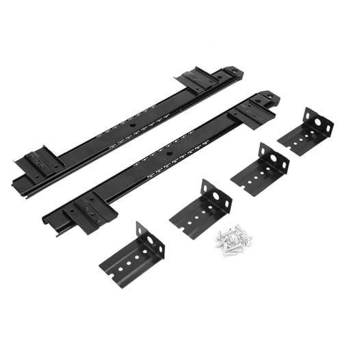Dyocoag -Tastaturschieber verdickter Kaltstahlschienerhalterung für Computertisch 2PCs (Weiß) (Schwarz) von Dyocoag