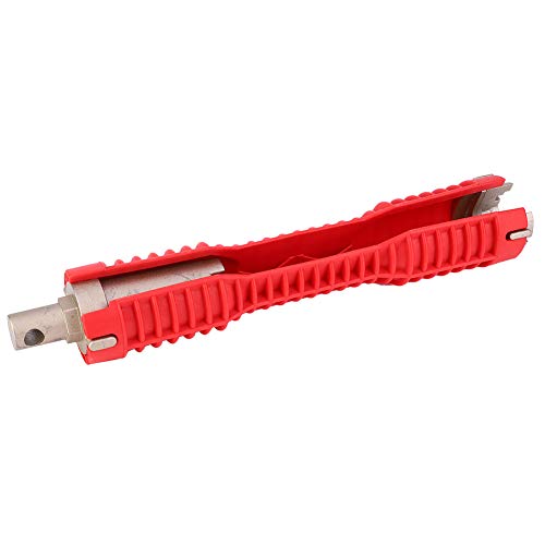 Dyocoag -Wasserhahnschlüssel Multifunktionaler rotes Doppelkopf -Heim -Badezimmer -Installateur -Werkzeug 1/4in 3/8in 1/2in 3/4in von Dyocoag