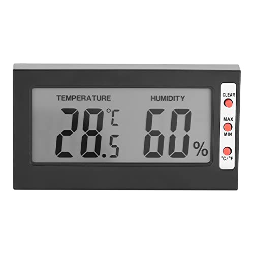 Dyocoag tragbares digitales LCD -Thermometer Hygrometer großer Anzeige Temperaturfeuchtigkeit Aufzeichnung ABS Material Leichtes Schwarz für Home Office Dyocoag tragbares digitales LCD -Thermometer Hygrometer großer Anzeige Temperaturfeuchtigkeit Aufzeichnung ABS Material Leichtes Schwarz für Home Office von Dyocoag