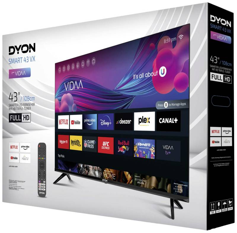 Dyon Smart Led Tv Fernseher Fernsehen Led 43 Zoll Full Hd Smart Tv Defektware D-Ware von Dyon