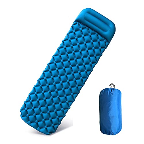 Aufblasbare Schlafmatratze, Isomatte für 2 Personen, ultraleicht, tragbar, aufblasbare Matte, Campingmatte, Bett für draußen mit Kissen, Camping-Schlafmatte (Farbe: Schwarz, Größe: Zwei Se (Schw von Dyqyym