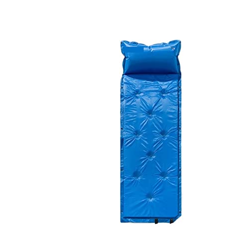 Dyqyym Automatische aufblasbare Matratze, tragbare Campingmatte, feuchtigkeitsbeständige Unterlage, ultraleichtes Klappbett, Reiseschlafmatte (Grün, 1 Person) (Blau, 1 Person) von Dyqyym