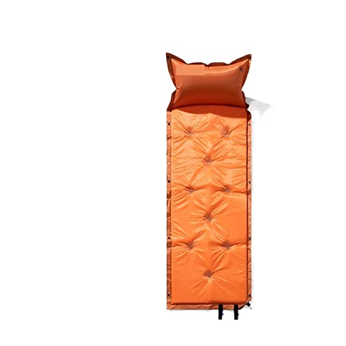 Dyqyym Automatische aufblasbare Matratze, tragbare Campingmatte, feuchtigkeitsbeständige Unterlage, ultraleichtes Klappbett, Reiseschlafmatte (Grün, 1 Person) (Orange, 1 Person) von Dyqyym