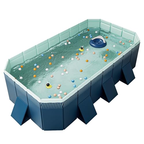 Dyqyym Faltbarer, Nicht aufblasbarer Swimmingpool, Kinderpool, Hartplastikschale, rechteckiger oberirdischer Swimmingpool für Erwachsene Dyqyym Faltbarer, Nicht aufblasbarer Swimmingpool, Kinderpool, Hartplastikschale, rechteckiger oberirdischer Swimmingpool für Erwachsene von Dyqyym