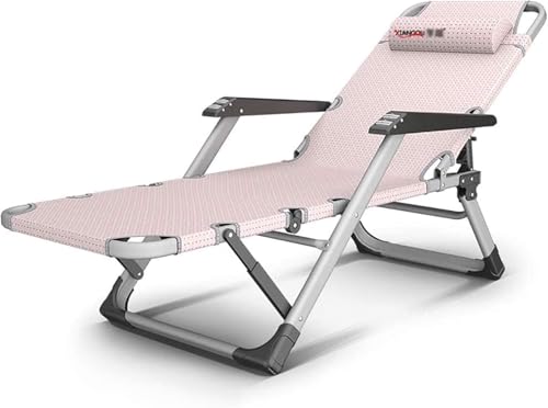 Dyqyym Garten-Relaxsessel – Verstellbarer, zusammenklappbarer Lounge-Sessel mit Null-Anziehungskraft zum Entspannen im Freien (Pink) von Dyqyym