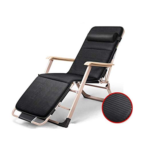 Dyqyym Liegestuhl für die Terrasse – Ergonomische Sonnenliege für Strand und Camping – Übergroßer Liegestuhl aus Metall mit verstellbaren Positionen von Dyqyym