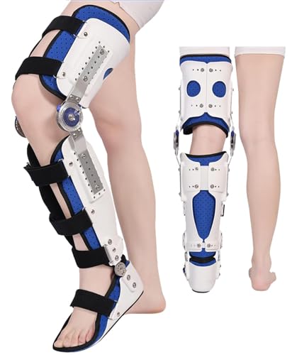Dyqyym Verstellbare Knie-Knöchel-Fußorthese – Bein-Immobilisator und Stabilisator zur postoperativen Unterstützung – rechtes Bein, groß Dyqyym Verstellbare Knie-Knöchel-Fußorthese – Bein-Immobilisator und Stabilisator zur postoperativen Unterstützung – rechtes Bein, groß von Dyqyym