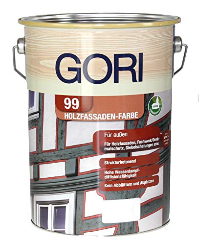 Gori 99 Holzfassaden-Farbe - 2.5 Liter (hellocker) Wetterschutzfarbe f?r den Au?enbereich 99 Deck Holzfarbe, Hellocker 3166 von Gori