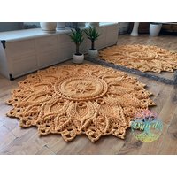 3D Häkelteppich in Orange, Hübscher Teppich Mit Lochmuster Für Das Kinderzimmer, Am Kamin, Geschenk Die Brautpaare, Den Flur von Dysode