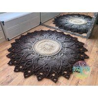 3D Häkelteppich, Handgefertigter Teppich - Beiges Farbverlauf, Für Das Kinderzimmer, Die Diele, Den Kamin, Geschenk Brautpaare von Dysode