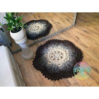 3D Häkelteppich, Handgefertigter Teppich - Beiges Farbverlauf, Für Das Kinderzimmer, Die Diele, Den Kamin, Geschenk Brautpaare von Dysode