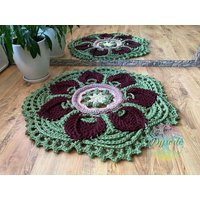 Weicher Vintage 3D Häkelteppich, Mehr Als 70 Farben Erhältlich, Wohnkultur, Einweihungsgeschenk, Teppich Für Kinderzimmer, Mini-stressfrei von Dysode