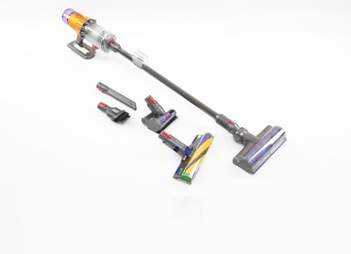 Dyson V12 Detect Slim Absolute Staubsauger Kabellos - Akkusauger, HEPA-Filter, Kabelloser Akkuhandstaubsauger Handstaubsauger Beutellos, inkl. JUNG Bodenpflegetücher, Orange / Violett von Dyson