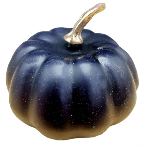 1 x künstliche Kürbis-Requisite, perfekt für einzigartige Displays während der Herbstsaison (schwarz) von DystopiaWorld