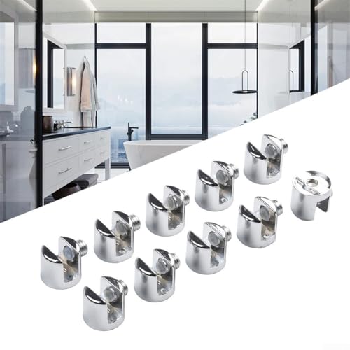 10 Stück Glasregalträger Klemmträger Clip Chrom Regale 6-8 mm Clip Werkzeug 10 Stück Glasregalträger Klemmträger Clip Chrom Regale 6-8 mm Clip Werkzeug von DystopiaWorld