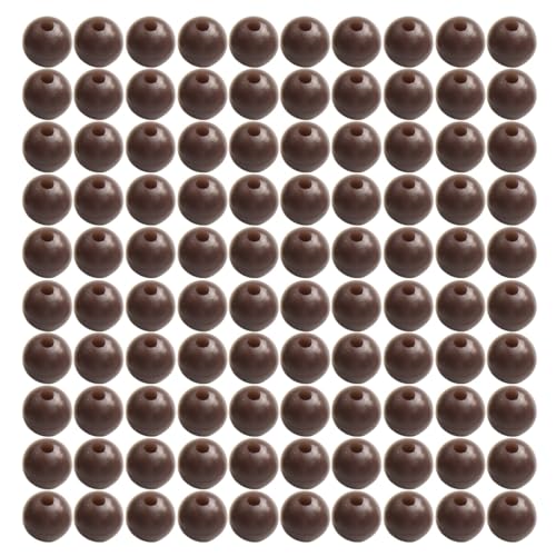 50 Stück runde schwimmende Schockperlen zum Karpfenangeln aus weichem Gummi, um Schnurschäden zu verhindern und die Rig-Funktionalität zu verbessern (6 mm braun 1) von DystopiaWorld