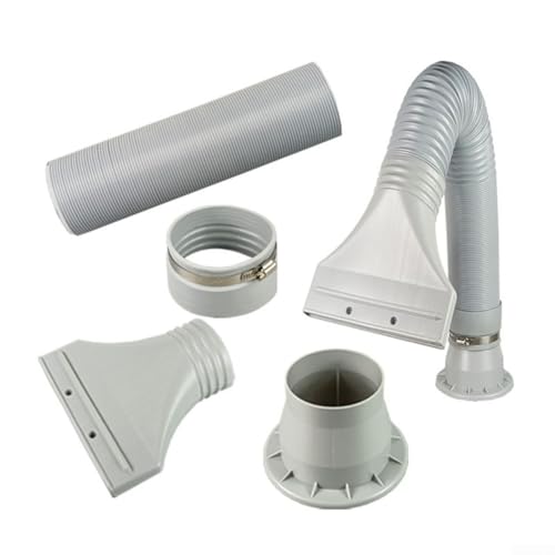 Abluftk-Set, tragbarer Klimaanlagenschlauch, 10,2 cm verlängertes Entlüftungsrohr, für tragbare Klimaanlagen, Wäschetrockner und Farbarbeitsplätze (HS-E420H) von DystopiaWorld