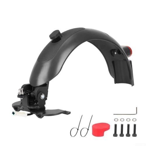 Aluminiumlegierung mit Kunststoffschutzblechen, Kotflügelzubehör mit Bremse, mit praktischem Klapphaken, für NINEBOT Max G30, G30D, G30E und G30LP Roller (grau) von DystopiaWorld