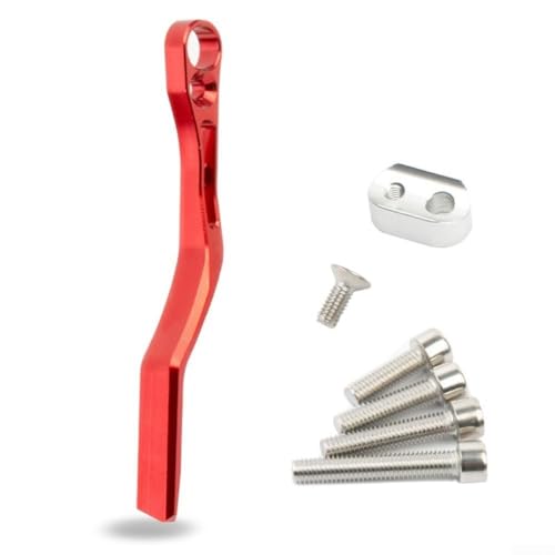 Aluminiumlegierung und Stahl Fahrradkettenfänger für Umwerfer 39 53T 34 50T Dual Chain Rennräder AntiDrop Kettenschutz für stabile Fahrleistung (Rot) von DystopiaWorld