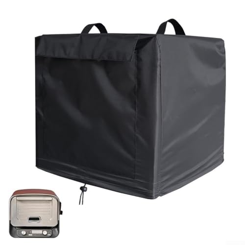 Atmungsaktive Ofenabdeckung mit Tasche, mit praktischer Tasche, für Pizzaöfen, 54,8 x 45,7 x 39,9 cm (210D Schwarz) von DystopiaWorld