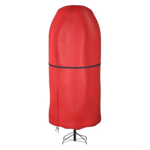 Aufrechte Weihnachtsbaum-Aufbewahrungstasche, mit Kordelstopper und Klick-Verschlüssen, wasserdicht, staubdicht, Weihnachtsbaum-Abdeckung, für 1,9 m, 1,5 m, 2,7 m hoch (rot, 2,7 m) von DystopiaWorld