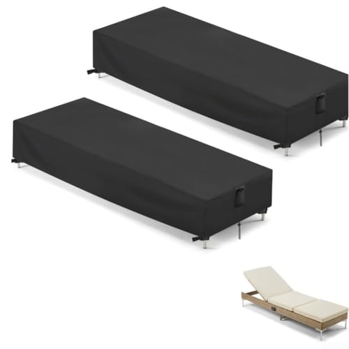 Chaiselongue-Abdeckungen, wasserdicht, für Terrassenmöbel, 200 x 70 x 30 cm von DystopiaWorld