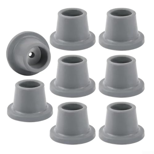 Dive into Safety 8 Stück rutschfeste Gummi-Pads perfekt geeignet für Duschstühle (28 mm) von DystopiaWorld
