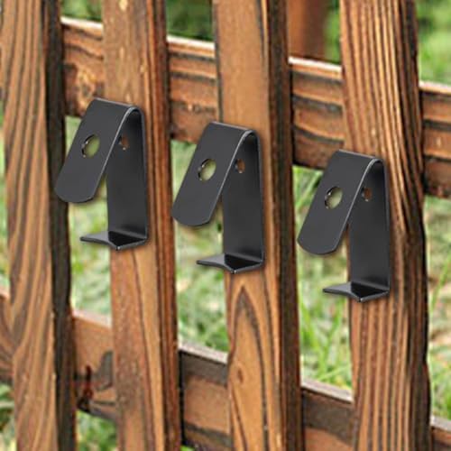 DystopiaWorld 12 Stück Blumentopfaufhänger, Blumentopfaufhänger, mit Schrauben, für Pflanzen, für den Außenbereich (schwarz) von DystopiaWorld