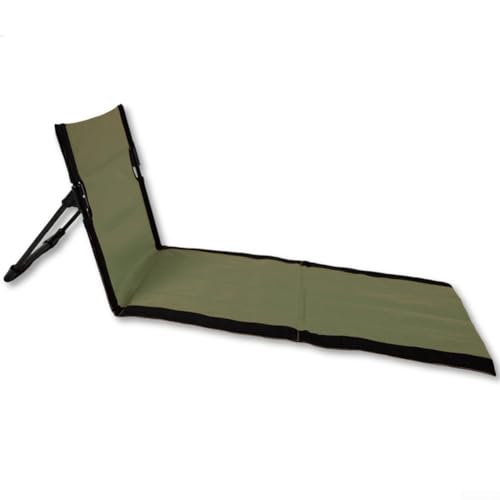 DystopiaWorld Leichter tragbarer Strandkorb mit Rückenlehnenkissen, ideal für Outdoor-Camping und Picknick (grün) von DystopiaWorld